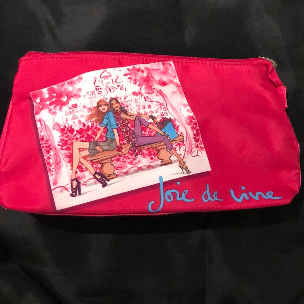 Pink zippered pouch